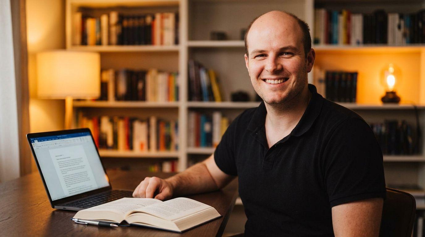 Fabian Mahnke am Schreibtisch — Autor des Elternführerschein KI