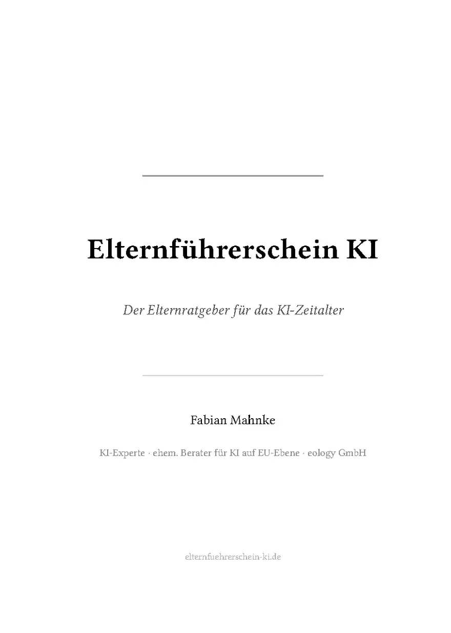 Leseprobe aus „Elternführerschein KI“ – 26 Seiten