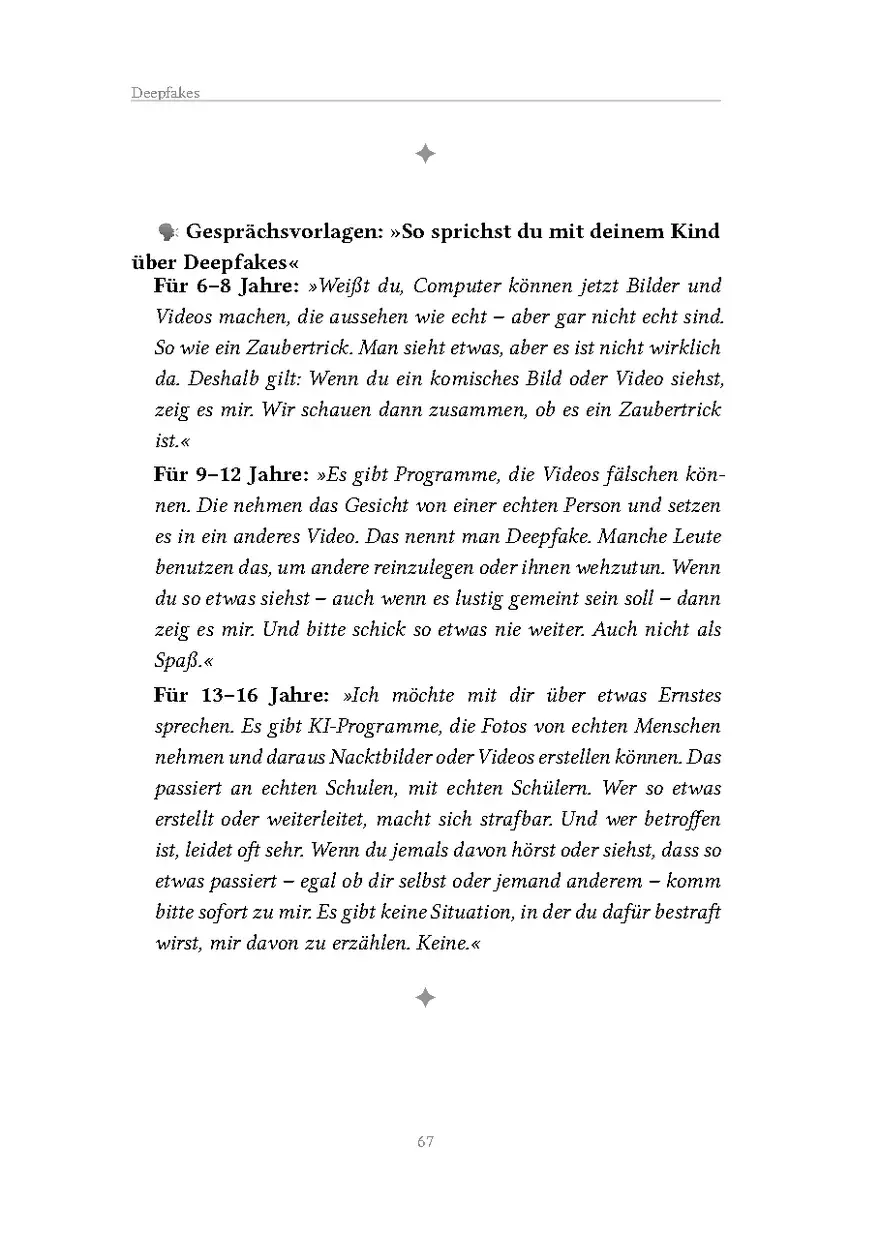 Leseprobe Seite: Gesprächsvorlagen für jedes Alter